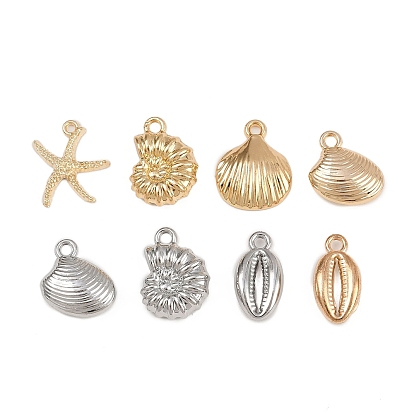Подвески из сплава с морской тематикой, морская звезда/форма ракушки/форма раковины