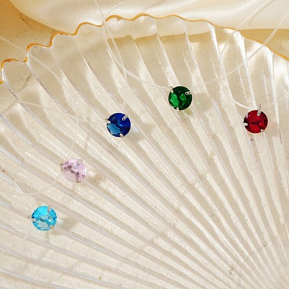 Плоские круглые пластиковые подвески-невидимки для женщин