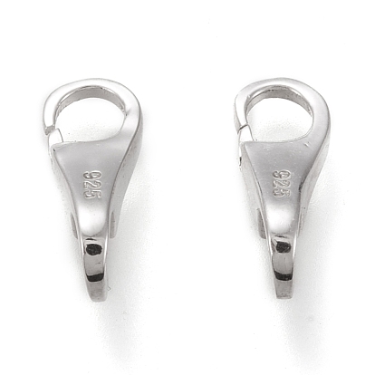 925 fermoirs à double pince de homard en argent sterling, avec cachet 925