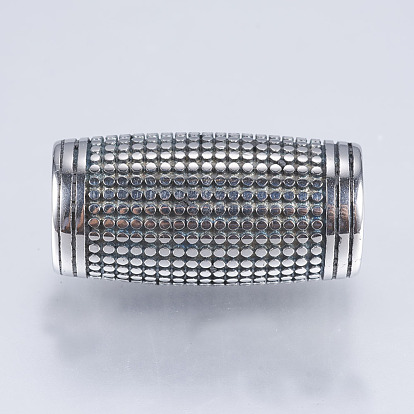 304 Stainless Steel Tube Beads, Large Hole Beads
