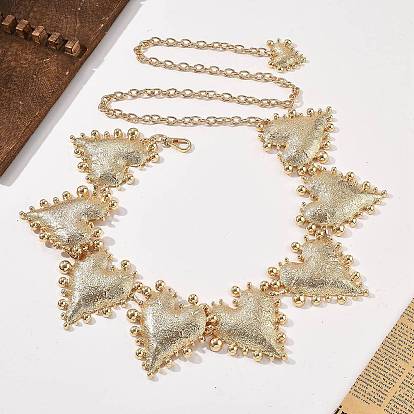 Большая цепочка в форме сердца на талию, пояс из сплава цепи для юбки платья пальто аксессуары