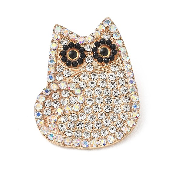 Брошь в виде кошки из сплава со стразами, с пластиковым, изысканная булавка для лацканов для мужчин и женщин