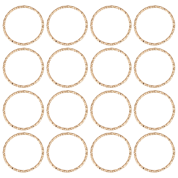 50 латунные соединительные кольца шт., пайки, без никеля , реальный 18 k позолоченный