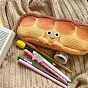Toast Shape Plush Cloth Pencil Pouches, Zipper Student Stationery Storage Case, Office & School Supplies