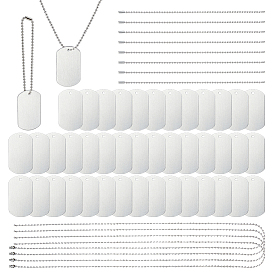 Алюминиевые большие кулоны, пустые теги, изготовление ожерелья из железных шариков, железные бирки цепи