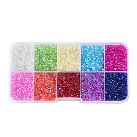 10 Grid Transparent Acrylic Bubble Beads, DIY 3D Nail Art Decoration Mini Beads, No Hole, Nuggets