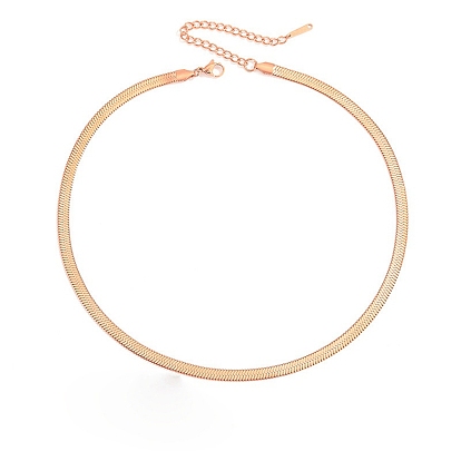 Stainless Steel Snake Bone Chain Necklaces