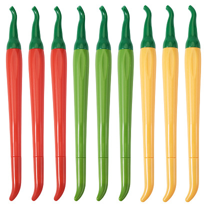 15 шт. 3 цветная пластиковая гелевая ручка в форме перца, Офисные и школьные принадлежности