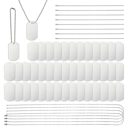 Алюминиевые большие кулоны, пустые теги, изготовление ожерелья из железных шариков, железные бирки цепи