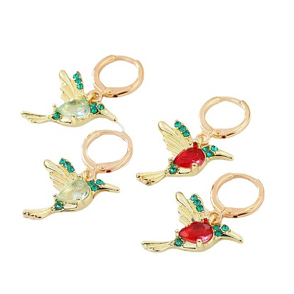 Colorful Zircon Bird Earrings for Women, Cute and Fashionable Animal Ear Cuffs with Personality