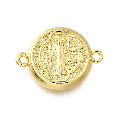 Латунные подвески-подвески для медали святого Бенедикта, стойки покрытие, без кадмия и без свинца, долговечный, плоско-круглые