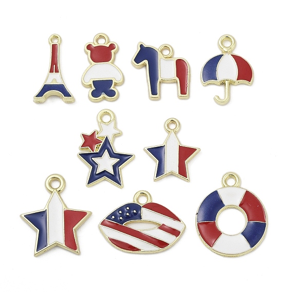Эмалевые подвески из сплава в честь Дня независимости, золотые