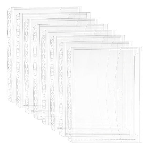 A4 Plastic Loose Leaf Notebook Index Divider Sheets, for Stamp Storage, Rectangle