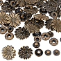 20 Bags Flower Alloy Snap Buttons, Garment Buttons