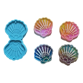 Shell Shape Pendant Silicone Molds, Resin Casting Molds, for UV Resin & Epoxy Resin Jewelry Making