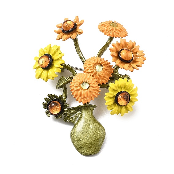 Акриловые броши в виде подсолнуха для одежды рюкзака