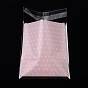 Rectangle OPP Cellophane Bags, with Bowknot Pattern, 12.5x7.9cm, Bilateral Thickness: 0.07mm, about 95~100pcs/bag