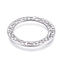 304 Stainless Steel Linking Rings, Laser Cut, Textured, Round Ring
