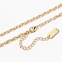 Brass Link Chain Necklaces, Long-Lasting Plated, Word Hand Made