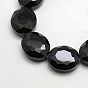 Kristallglas ovale Perlen Stränge, facettiert, 24x20x10 mm, Bohrung: 1 mm, ca. 30 Stk. / Strang, 28.3 Zoll