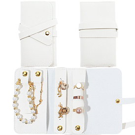 Рулоны для ювелирных изделий из искусственной кожи (ПУ) для сережек, браслетов и ожерелий, прямоугольные