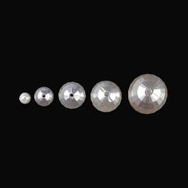 ABS Plastic Beads imitation shell pearl, Round, Faceted