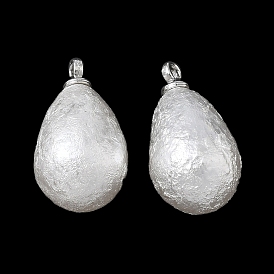 Подвески из АБС-пластика с жемчугом, слеза, с петлей из платинового сплава, текстура