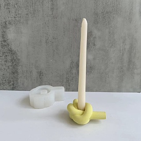 DIY Knot Shape Candlestick Silicone Molds, Candle Holder Molds, for Resin, Gesso, Cement Craft Making