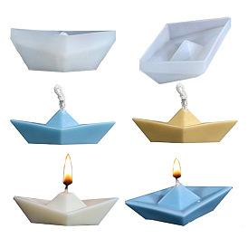 DIY Food Grade Silicone Candle Molds, for Candle Making, 3D Paper Boat