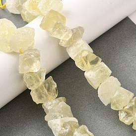 Нити из натуральных бусин лимонного кварца (обработанных нагреванием), необработанный грубый камень, самородки