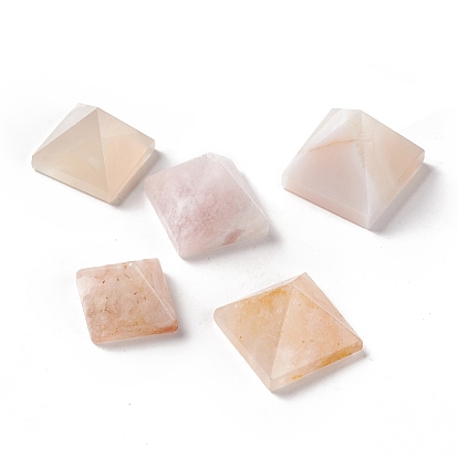 Natural Cherry Blossom Agate Healing Pyramids, for Stress Reduce Healing Meditation