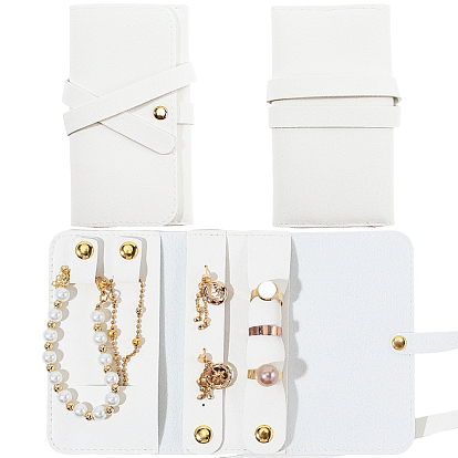 Рулоны для ювелирных изделий из искусственной кожи (ПУ) для сережек, браслетов и ожерелий, прямоугольные