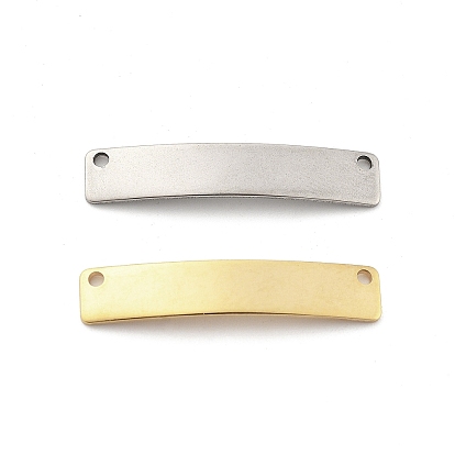 201 звенья / соединители из нержавеющей стали, закругленный прямоугольник, штамповка пустой метки