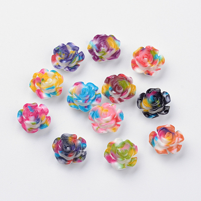 Окрашенного распылением смолы кабошоны, цветок