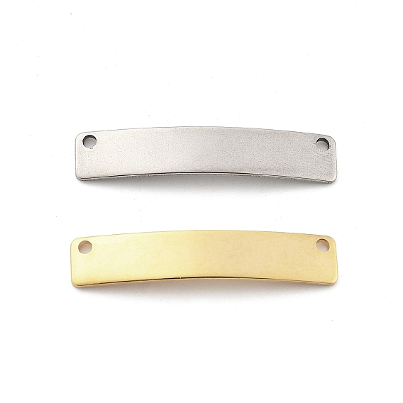 201 звенья / соединители из нержавеющей стали, закругленный прямоугольник, штамповка пустой метки