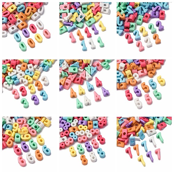 Непрозрачный акрил европейского бисера, бусины с большим отверстием, число