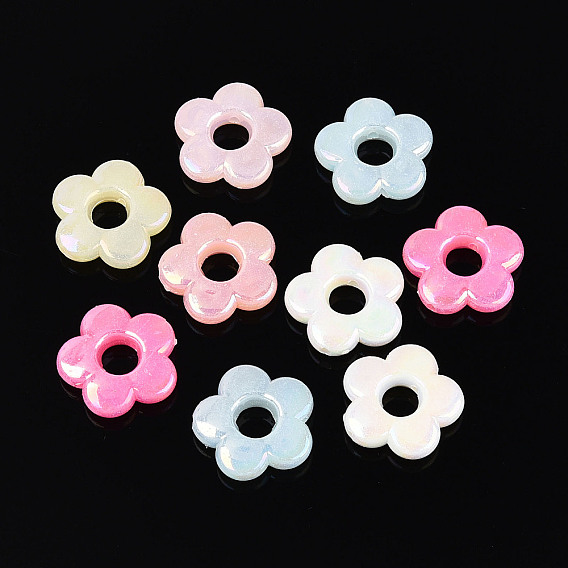 Рамка из пластиковых бусин, цветок, имитация желе, с покрытием AB цвета