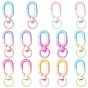 14 piezas 7 colores cierres giratorios de aleación, oval