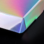 Laser Style Paper Shipping Box, Rainbow Color Mailing Folding Gift Box, Rectangle