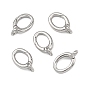 SHEGRACE Brass Spring Gate Rings, Oval, Cadmium Free & Lead Free, Long-Lasting Plated