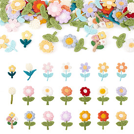 42 шт. 21 стили цветочные компьютеризированные вышитые нашивки на ткани, аксессуары для костюма, швейные украшения