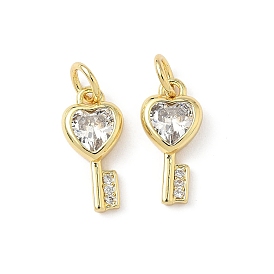 Латунные микро проложить кубического циркония подвески, Брелоки для ключей, с целью перехода в кольце, без свинца и без кадмия, долговечный, реальный 18 k позолоченный, стойки покрытие