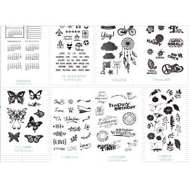 Tampons en silicone, pour scrapbooking diy, album photo décoratif, fabrication de cartes, feuilles de timbres