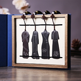 Закладки для одежды ручной работы из натурального дерева с подвеской-кисточкой в виде китайского узла, закладка подарок для книголюбов, учителя, читатель