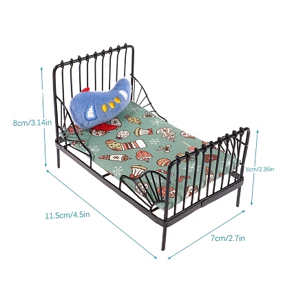 Мини-утюг, детская кроватка и подушка, аксессуары для домашнего кукольного домика с микро-ландшафтом, притворяясь опорными украшениями