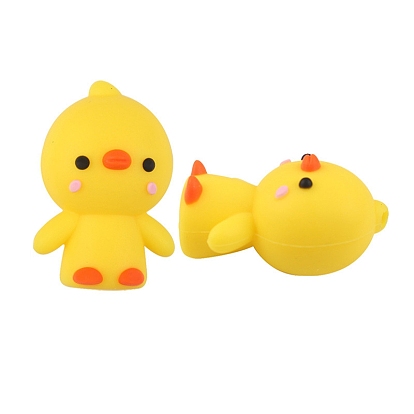 Мультяшные силиконовые фокусные бусины, утка