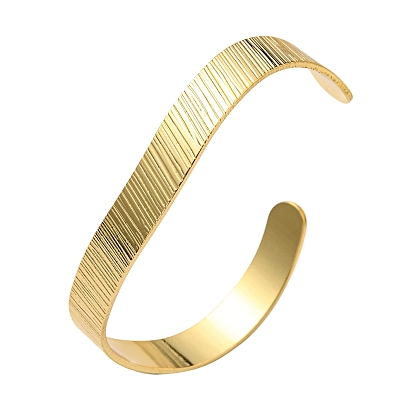 Rack Plating Brass Flat Cuff Bangles, Lead Free & Cadmium Free