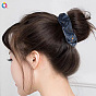 Velvet Gold Star Plush Bow Hairband - Simple, Elegant, Chic Hair Accessory.