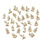 Anhänger aus Messing und PVC, Brief Charme, Gestell, echtes 18 k Gold langlebig plattiert, bleifrei und cadmiumfrei