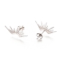 925 Sterling Silver Stud Earrings, with S925 Stamp, with Ear Nuts
